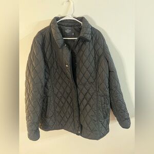 Faded Glory Women's Dark Gray Quilted Puffer Jacket